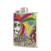 マルディサイケデリックグラスフェザーマスク フラスク (左)