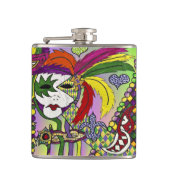 マルディサイケデリックグラスフェザーマスク フラスク (正面)