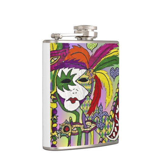 マルディサイケデリックグラスフェザーマスク フラスク (右)