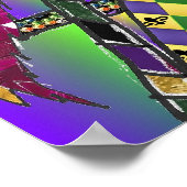 マルディサイケデリックグラスフェザーマスク ポスター (角)