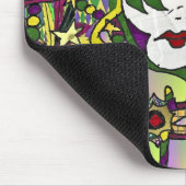 マルディサイケデリックグラスフェザーマスク マウスパッド (コーナー)