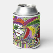 マルディサイケデリックグラスフェザーマスク 缶クーラー (缶正面)
