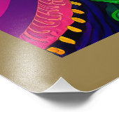 マルディサイケデリックグラ顔マスク壁紙Photo P フォトプリント (角)