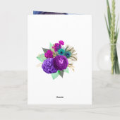 マルディスペインのグラスウォーターカラーフローラキンセアニラ サンキューカード (裏面)