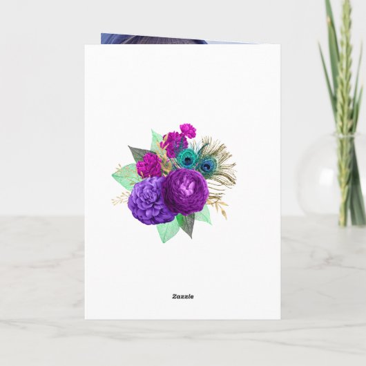 マルディスペインのグラスウォーターカラーフローラキンセアニラ サンキューカード (裏面)