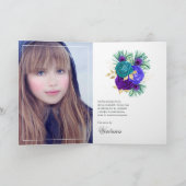 マルディスペインのグラスウォーターカラーフローラキンセアニラ サンキューカード (内部)