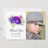 マルディスペインのグラスウォーターカラーフローラキンセアニラT サンキューカード (正面)