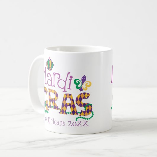 マルディパーソナライズされたグラ コーヒーマグカップ (正面左)