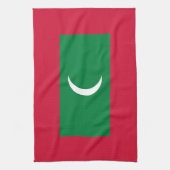 マルディブの国旗 キッチンタオル (縦)