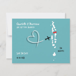 マルディブの結婚式場 Save The Date セーブザデート