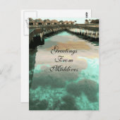 マルディブ諸島からのヴィンテージの挨拶カード オーダーメイド ポストカード (正面/裏面)