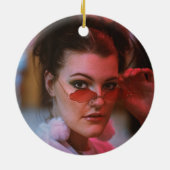 マルディライクロックスタータイポグラフィ パーソナライズされた セラミックオーナメント (裏面)