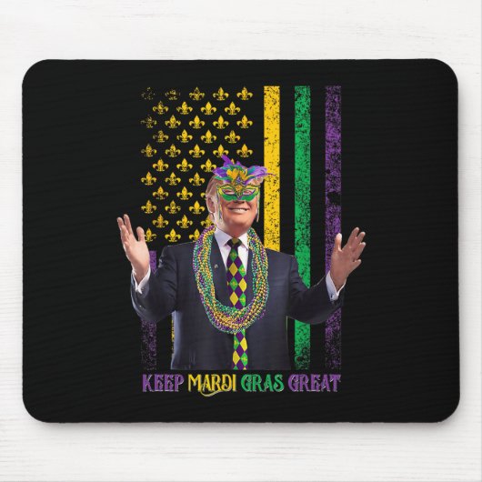 マルディ保グラ素晴らしストおもしろいランプマルディグラ2025 マウスパッド (正面)