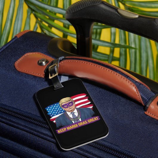 マルディ保グラ素晴らしストおもしろいランプマルディグラ2025 ラゲッジタグ (正面インサイチュ1)