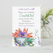 マルディ・グラ カニ料理パーティーの招待状 シーズンカード (スタンド正面)