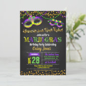 マルディ・グラ 誕生日招待状 招待状 (スタンド正面)