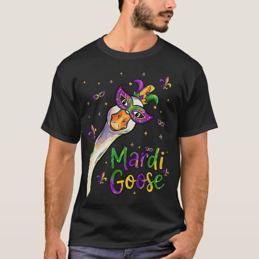マルディ・グース ビンテージ マルディグラ メーム Tシャツ (正面)