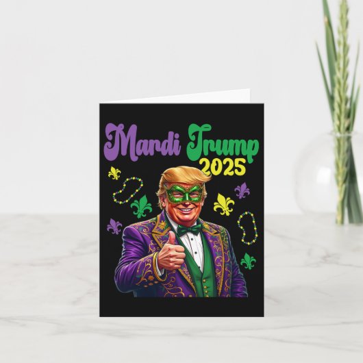 マルディ・トランプ2025 ジョーク マルディグラ カード (正面)