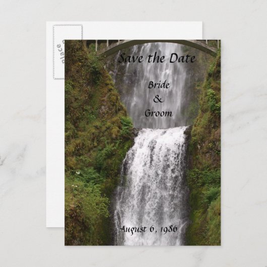 マルトマの滝と橋のウェディング 案内ポストカード (正面/裏面)