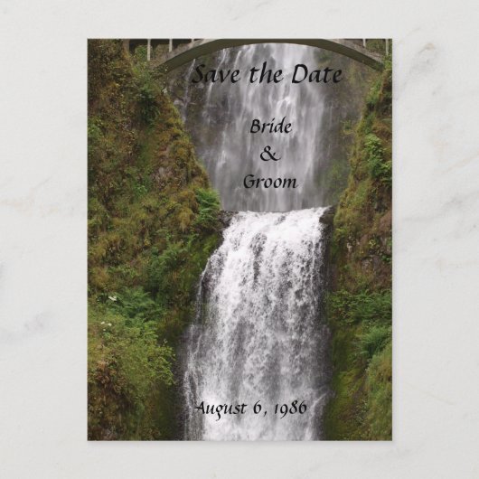 マルトマの滝と橋のウェディング 案内ポストカード (正面)