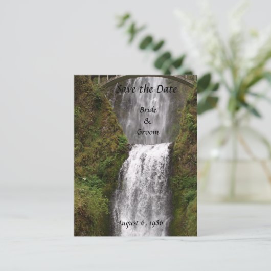 マルトマの滝と橋のウェディング 案内ポストカード (スタンド正面)