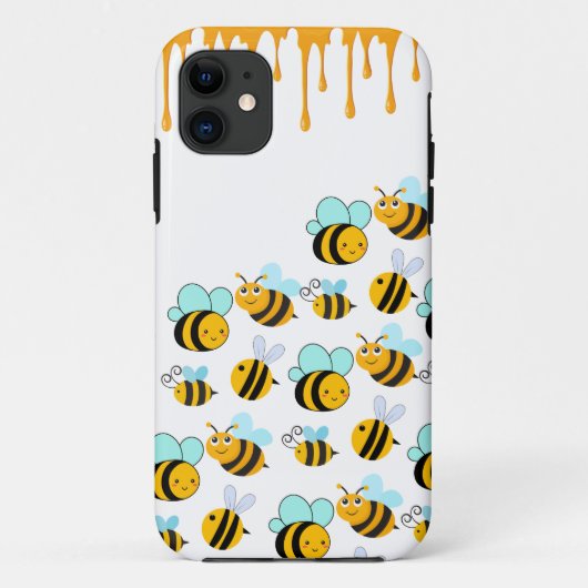 マルハナバチとはちみつ ホワイト Case-Mate iPhoneケース (裏面)