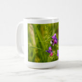 マルハナバチの花開く コーヒーマグカップ (正面左)