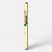 マルハナバチ ラベンダー 花 黄色 iPhoneケース (左側面)