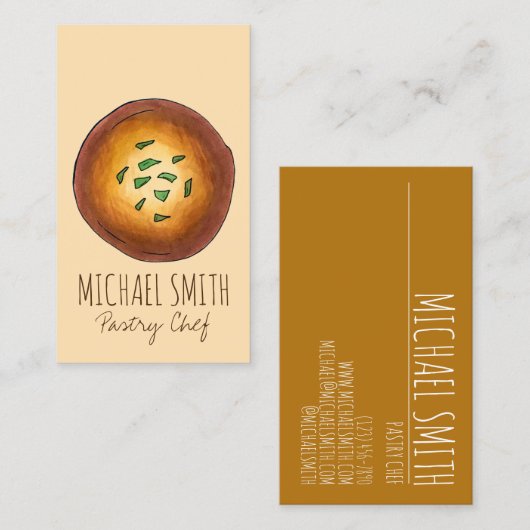 マルパインディアンパンケーキミータイスイートパティシエ 名刺 (正面/裏面)