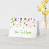 マルパーソナライズされたディグラカーニバル紙吹雪おもしろい カード (黄色い花)