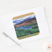 マルヒール鳥の避難用ステッカー スクエアシール (封筒)