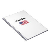 マルファテキサス州アメリカ国旗のライトカラー ノートブック (右側)