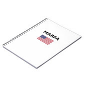マルファテキサス州アメリカ国旗のライトカラー ノートブック (左側)