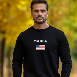 マルファテキサス州アメリカ国旗の濃い色 Tシャツ