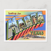マルファテキサス州ヴィンテージ大文字葉書 ポストカード (正面)