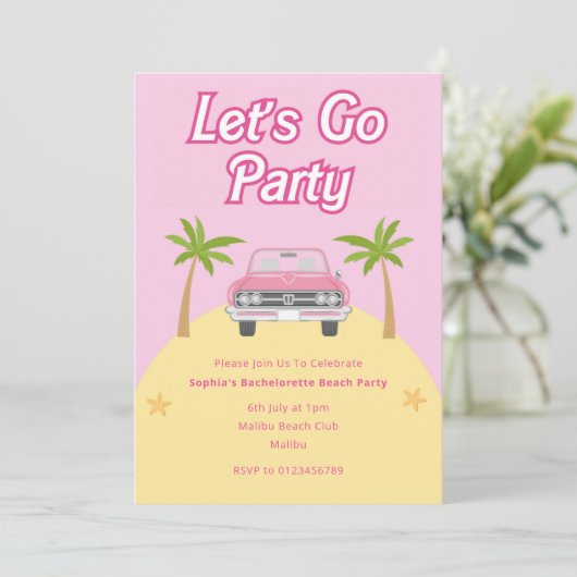 マルブビーチパーティー招待状 招待状 (スタンド正面)