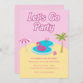 マルブビーチプールパーティー招待状 招待状 (正面/裏面)