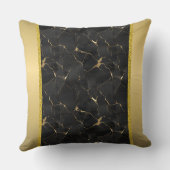 マルブリズドブラック&金ゴールドラグジュアリー装飾用クッション クッション (裏面)