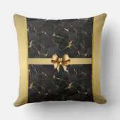 マルブリズドブラック&金ゴールドラグジュアリー装飾用クッション クッション (裏面)