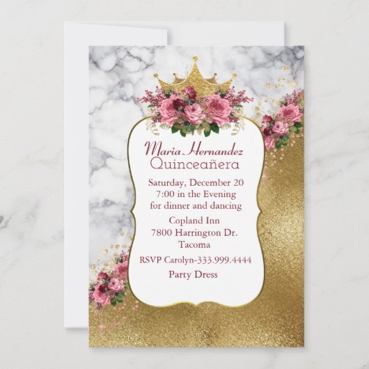 マルブリードと金ゴールドクラウンキンセニェラ招待状 招待状 (正面)