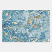 マルブリードスワーズブルー金ゴールド ラッピングペーパーシート (正面2)