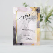 マルブリードダスティバラブラック金ゴールド抽象芸術 出欠カード (スタンド正面)