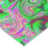 マルブリードライムグリーンとパープル抽象芸術レトロスワール テーブルクロス (アングル)