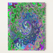 マルブリードライムグリーンとパープル抽象芸術レトロスワール プランナー手帳 (裏面)