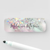 マルブルアルコールインクホログラフィックグリッターエレガント 名札 (インサイチュ)