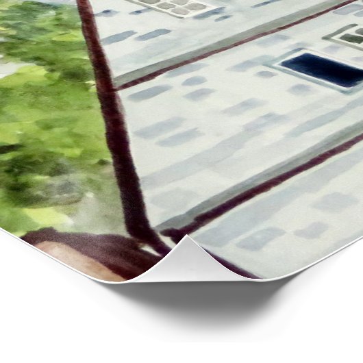 マルブルグアルトシュタットドイツ絵画タウンスケープ ポスター (コーナー)