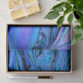 マルブルフラクタル抽象芸術ブルーの分離 薄葉紙 (ギフト)