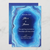 マルブレッエレガントド結婚式招待状-海トーン 招待状 (正面/裏面)