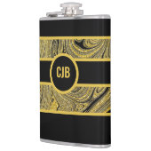 マルブレッド装飾ブラック金ゴールドフラスコ フラスク (左)