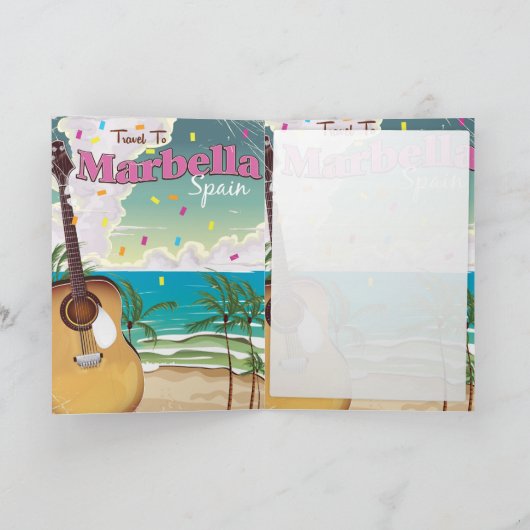 マルベラスペインのヴィンテージホリデーポスター シーズンカード (内部)